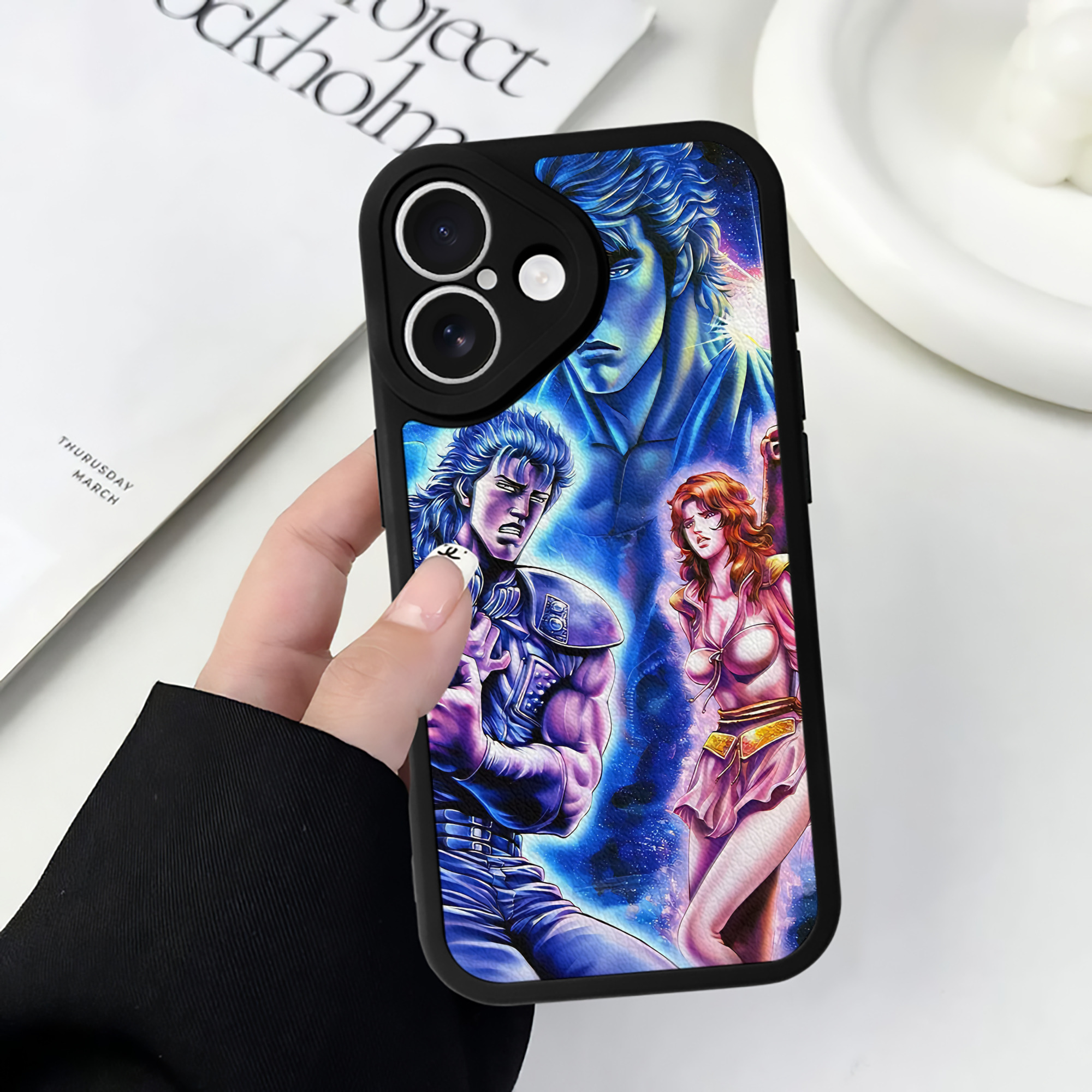 （画像用） 北斗の拳 Fist of the North Star 【iPhone 16シリーズ対応】シリコンスマホケース（レザー調） 材質：シリコン